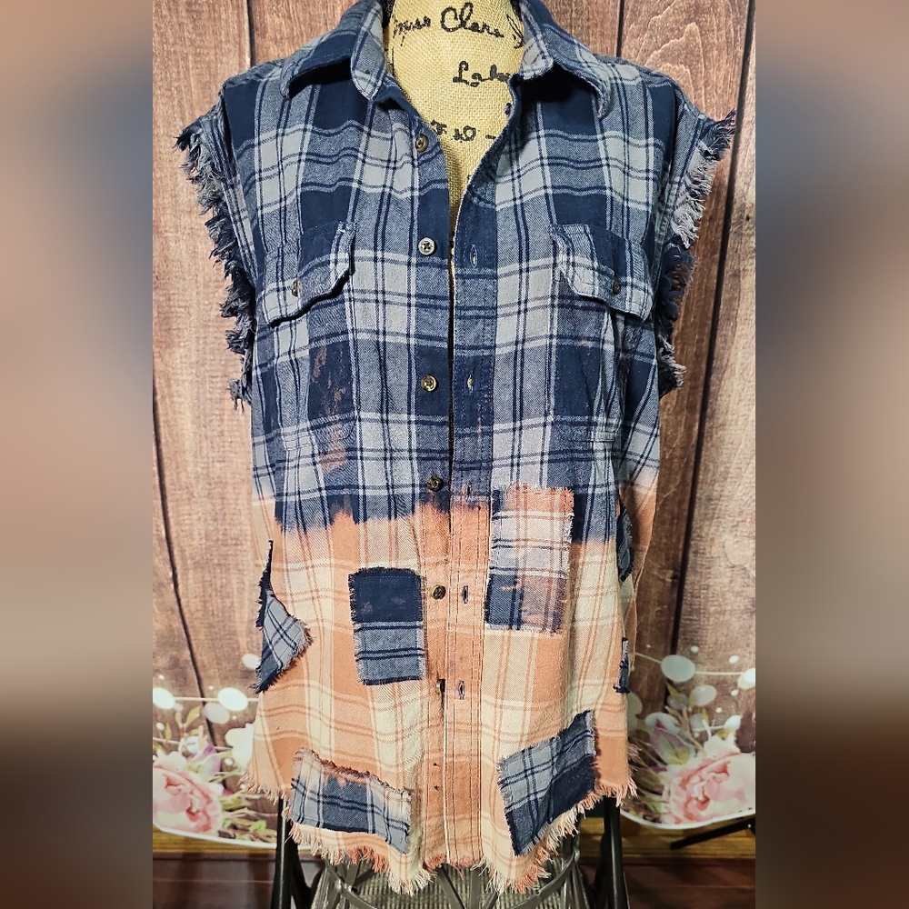 RAGE AGAINST THE MACHINE CUSTUM PATCHED FLANNEL SM-XL - Picture 3 of 5